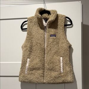 Patagonia Beige Sherpa Zip Vest